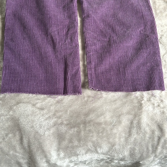 Pacific Sunwear Purple Corduroy High Rise Straight Unfinished Hem Pant Size 26 - Picture 7 of 7